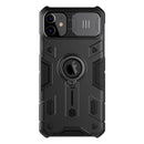 For iPhone 11 NILLKIN Shockproof CamShield Armor Protective Case with Invisible Ring Holder(Black)