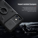For iPhone 11 NILLKIN Shockproof CamShield Armor Protective Case with Invisible Ring Holder(Green)