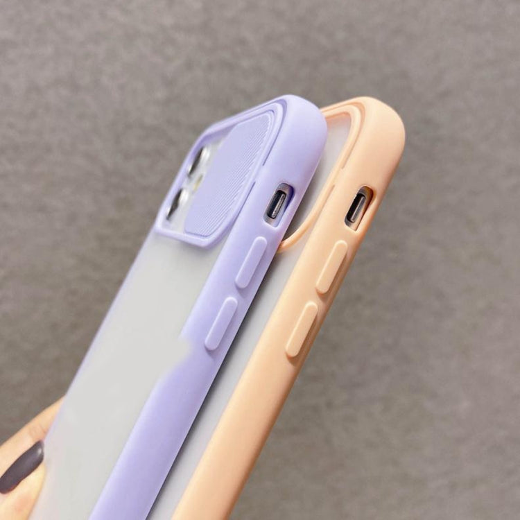 For iPhone 11 Sliding Camera Cover Design TPU Protective Case(Purple)