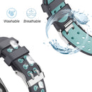 For Apple Watch Series 7 41mm / 6 & SE & 5 & 4 40mm / 3 & 2 & 1 38mm Two-color Double-breasted Silicone Watch Band(Gray Green)