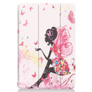 For Huawei MediaPad M5 Lite 10.0 inch Custer Painted PU Leather Case with Sleep / Wake-up Function & 3-Fold Holder(Elf Girl)