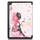 For Huawei MediaPad M5 Lite 10.0 inch Custer Painted PU Leather Case with Sleep / Wake-up Function & 3-Fold Holder(Elf Girl)