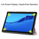 For Huawei MediaPad M5 Lite 10.0 inch Custer Painted PU Leather Case with Sleep / Wake-up Function & 3-Fold Holder(Elf Girl)