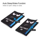 For Huawei MediaPad M5 Lite 10.0 inch Custer Painted PU Leather Case with Sleep / Wake-up Function & 3-Fold Holder(Big Eye Me)
