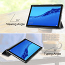 For Huawei MediaPad M5 Lite 10.0 inch Custer Painted PU Leather Case with Sleep / Wake-up Function & 3-Fold Holder(Big Eye Me)