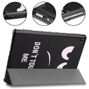 For Huawei MediaPad M5 Lite 10.0 inch Custer Painted PU Leather Case with Sleep / Wake-up Function & 3-Fold Holder(Big Eye Me)