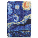 For Huawei MediaPad M5 Lite 10.0 inch Custer Painted PU Leather Case with Sleep / Wake-up Function & 3-Fold Holder(Starry Sky)