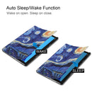 For Huawei MediaPad M5 Lite 10.0 inch Custer Painted PU Leather Case with Sleep / Wake-up Function & 3-Fold Holder(Starry Sky)