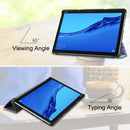 For Huawei MediaPad M5 Lite 10.0 inch Custer Painted PU Leather Case with Sleep / Wake-up Function & 3-Fold Holder(Starry Sky)