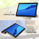 For Huawei MediaPad M5 Lite 10.0 inch Custer Painted PU Leather Case with Sleep / Wake-up Function & 3-Fold Holder(Magic Cube)