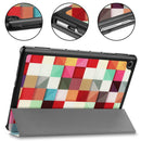For Huawei MediaPad M5 Lite 10.0 inch Custer Painted PU Leather Case with Sleep / Wake-up Function & 3-Fold Holder(Magic Cube)