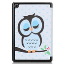 For Huawei MediaPad M5 Lite 10.0 inch Custer Painted PU Leather Case with Sleep / Wake-up Function & 3-Fold Holder(Owl)