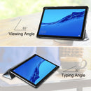 For Huawei MediaPad M5 Lite 10.0 inch Custer Painted PU Leather Case with Sleep / Wake-up Function & 3-Fold Holder(Owl)