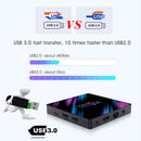 H96 Max-3318 4K Ultra HD Android TV Box with Remote Controller, Android 10.0, RK3318 Quad-Core 64bit Cortex-A53, 4GB+32GB, Support TF Card / USBx2 / AV / Ethernet, Plug Specification:EU Plug
