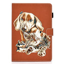 For Lenovo Tab M10 Plus TB-X606F Pure Color Painting Horizontal Flip Leather Case with Card Slots & Holder & Sleep / Wake-up Function(Dog)