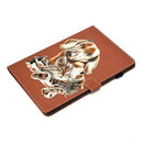 For Lenovo Tab M10 Plus TB-X606F Pure Color Painting Horizontal Flip Leather Case with Card Slots & Holder & Sleep / Wake-up Function(Dog)