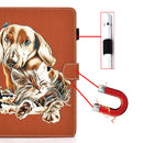 For Lenovo Tab M10 Plus TB-X606F Pure Color Painting Horizontal Flip Leather Case with Card Slots & Holder & Sleep / Wake-up Function(Dog)