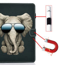 For Lenovo Tab M10 TB-X605F / X605M / X605L / X505 Pure Color Painting Horizontal Flip Leather Case with Card Slots & Holder(Elephant)