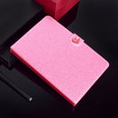For 7 inch Universal Tablet PC Glitter Powder Love Buckle Horizontal Flip Leather Case with Holder & Card Slots(Pink)