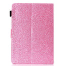 For 7 inch Universal Tablet PC Glitter Powder Love Buckle Horizontal Flip Leather Case with Holder & Card Slots(Pink)