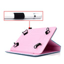 For 7 inch Universal Tablet PC Glitter Powder Love Buckle Horizontal Flip Leather Case with Holder & Card Slots(Pink)