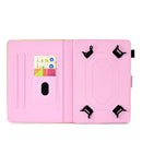 For 7 inch Universal Tablet PC Glitter Powder Love Buckle Horizontal Flip Leather Case with Holder & Card Slots(Pink)