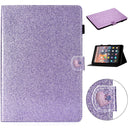 For Amazon Kindle 4/3/2/1 Love Buckle Glitter Horizontal Flip Leather Case with Holder & Card Slots(Purple)