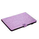 For Amazon Kindle 4/3/2/1 Love Buckle Glitter Horizontal Flip Leather Case with Holder & Card Slots(Purple)