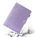 For Amazon Kindle 4/3/2/1 Love Buckle Glitter Horizontal Flip Leather Case with Holder & Card Slots(Purple)