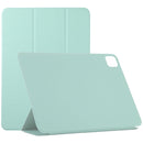 For iPad Pro 11 inch (2020) / Pro 11 2018 / Air 2020 10.9 Horizontal Flip Ultra-thin Non-buckle Magnetic PU Leather Tablet Case With Three-folding Holder & Sleep / Wake-up Function(Light Green)
