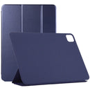 For iPad Pro 11 inch (2020) / Pro 11 2018 / Air 2020 10.9 Horizontal Flip Ultra-thin Non-buckle Magnetic PU Leather Tablet Case With Three-folding Holder & Sleep / Wake-up Function(Dark Blue)