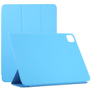 For iPad Pro 11 inch (2020) / Pro 11 2018 / Air 2020 10.9 Horizontal Flip Ultra-thin Non-buckle Magnetic PU Leather Tablet Case With Three-folding Holder & Sleep / Wake-up Function(Blue)