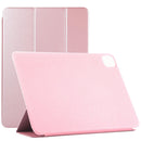 For iPad Pro 11 inch (2020) / Pro 11 2018 / Air 2020 10.9 Horizontal Flip Ultra-thin Non-buckle Magnetic PU Leather Tablet Case With Three-folding Holder & Sleep / Wake-up Function(Rose Gold)