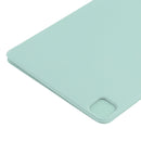For iPad Pro 12.9 inch(2020) Horizontal Flip Ultra-thin Double-sided Clip Non-buckle Magnetic PU Leather Tablet Case With Three-folding Holder & Sleep / Wake-up Function(Light Green)