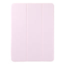 For iPad Pro 12.9 inch(2020) Horizontal Flip Ultra-thin Double-sided Clip Non-buckle Magnetic PU Leather Tablet Case With Three-folding Holder & Sleep / Wake-up Function(Pink)