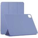 For iPad Pro 12.9 inch(2020) Horizontal Flip Ultra-thin Double-sided Clip Non-buckle Magnetic PU Leather Tablet Case With Three-folding Holder & Sleep / Wake-up Function(Purple)