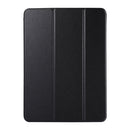 For iPad Pro 12.9 inch(2020) Horizontal Flip Ultra-thin Double-sided Clip Non-buckle Magnetic PU Leather Tablet Case With Three-folding Holder & Sleep / Wake-up Function(Black)