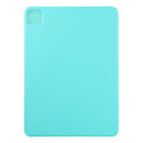 For iPad Pro 12.9 inch(2020) Horizontal Flip Ultra-thin Double-sided Clip Non-buckle Magnetic PU Leather Tablet Case With Three-folding Holder & Sleep / Wake-up Function(Sky Blue)