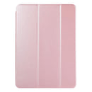 For iPad Pro 12.9 inch(2020) Horizontal Flip Ultra-thin Double-sided Clip Non-buckle Magnetic PU Leather Tablet Case With Three-folding Holder & Sleep / Wake-up Function(Rose Gold)
