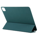 For iPad Pro 12.9 inch(2020) Horizontal Flip Ultra-thin Double-sided Clip Non-buckle Magnetic PU Leather Tablet Case With Three-folding Holder & Sleep / Wake-up Function(Dark Green)