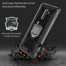 For OPPO Realme X2 Pro / Reno Ace Carbon Fiber Protective Case with 360 Degree Rotating Ring Holder(Black)