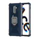 For OPPO Realme X2 Pro / Reno Ace Carbon Fiber Protective Case with 360 Degree Rotating Ring Holder(Blue)