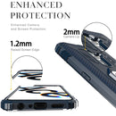 For OPPO Realme X2 Pro / Reno Ace Carbon Fiber Protective Case with 360 Degree Rotating Ring Holder(Blue)