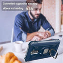 For OPPO Realme X2 Pro / Reno Ace Carbon Fiber Protective Case with 360 Degree Rotating Ring Holder(Blue)
