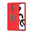 For OPPO Realme X2 Pro / Reno Ace Carbon Fiber Protective Case with 360 Degree Rotating Ring Holder(Red)