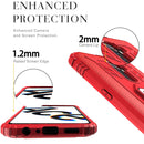 For OPPO Realme X2 Pro / Reno Ace Carbon Fiber Protective Case with 360 Degree Rotating Ring Holder(Red)
