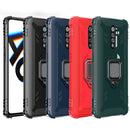 For OPPO Realme X2 Pro / Reno Ace Carbon Fiber Protective Case with 360 Degree Rotating Ring Holder(Red)