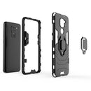 For Xiaomi Redmi Note 9 PC + TPU Anti-fall Protective Case with Ring Holder(Black)