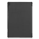 For Lenovo M10 FHD REL TB-X605FC Custer Pattern Pure Color Horizontal Flip Leather Case with Three-folding Holder & Wake-up / Sleep Function(Black)