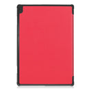 For Lenovo M10 FHD REL TB-X605FC Custer Pattern Pure Color Horizontal Flip Leather Case with Three-folding Holder & Wake-up / Sleep Function(Red)